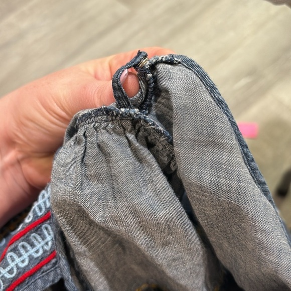 Women’s eShakti Wool Embellished Cotton Chambray Tier Dress Size 20W - Picture 12 of 12